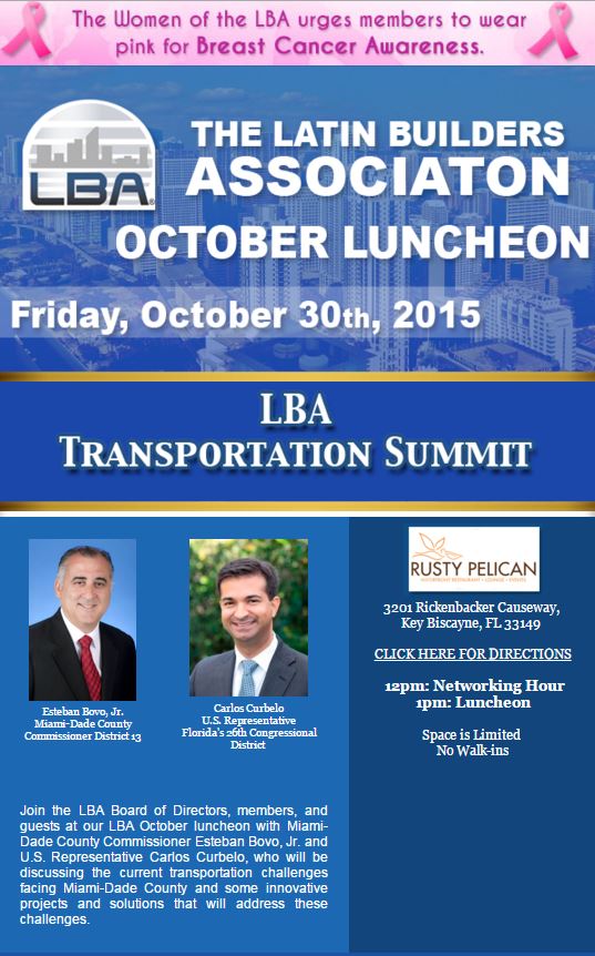 LBA Transportation Summit October Luncheon