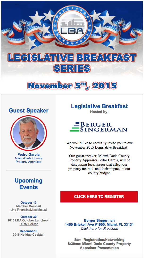 Legislative Breakfast-Berger Singerman